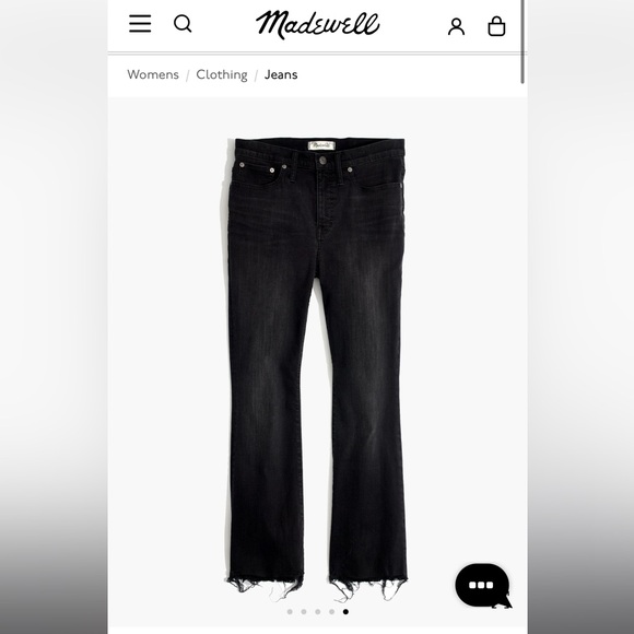 Women’s Madewell Black Cali Demi-Boot Jeans Size 25 - Picture 10 of 10